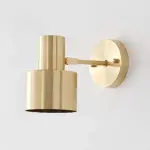 Solluxe minimalistische wandleuchte goldenes metall xlumina