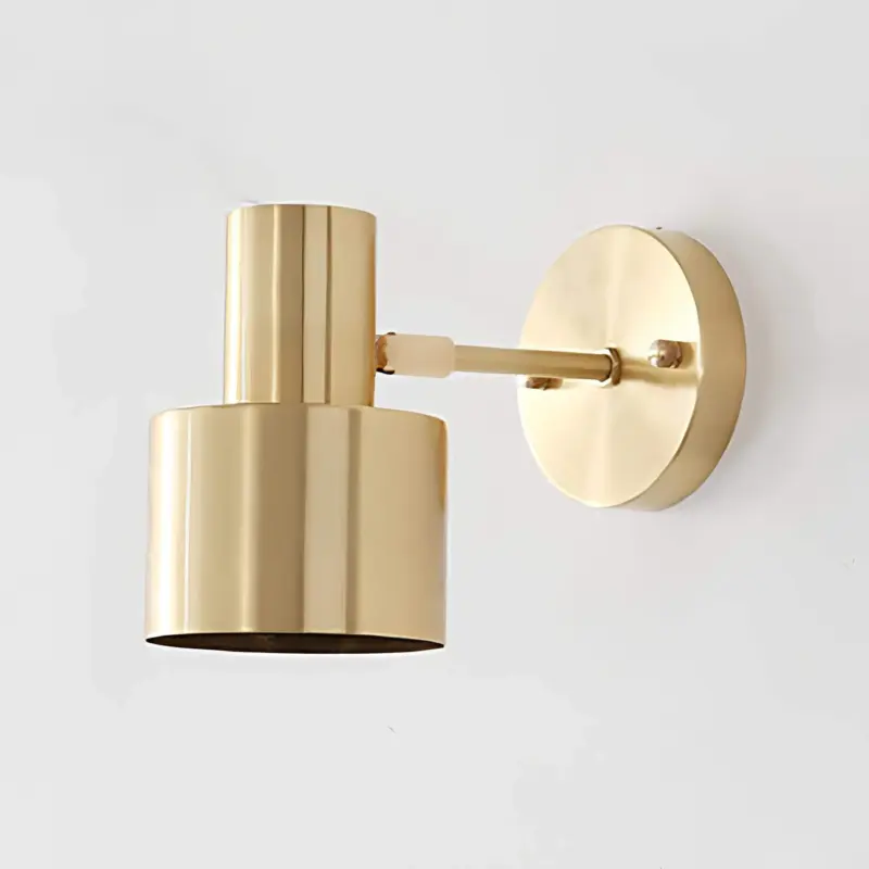 Solluxe minimalistische wandleuchte goldenes metall xlumina