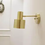 Solluxe minimalistische wandleuchte goldenes metall xlumina