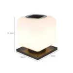 Sonnenordic solar gartenlaterne weiss schwarz kubus aussenbereich solarleuchte xlumina4