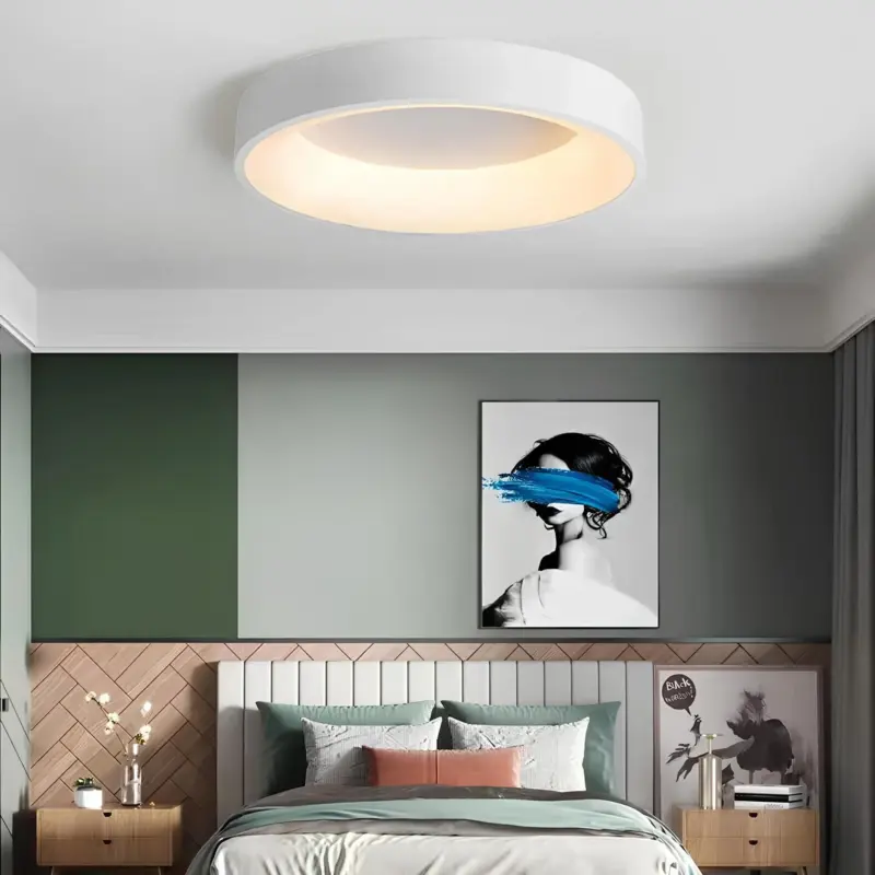 Spectrumluxe runde Deckenlampen led modern aluminium warmweiss schwarz weiss xlumina