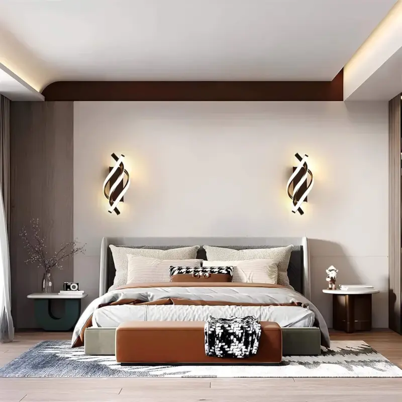 Spiral wandlampe modern design 15W 3000K wohnzimmer gestaltung licht xLumina