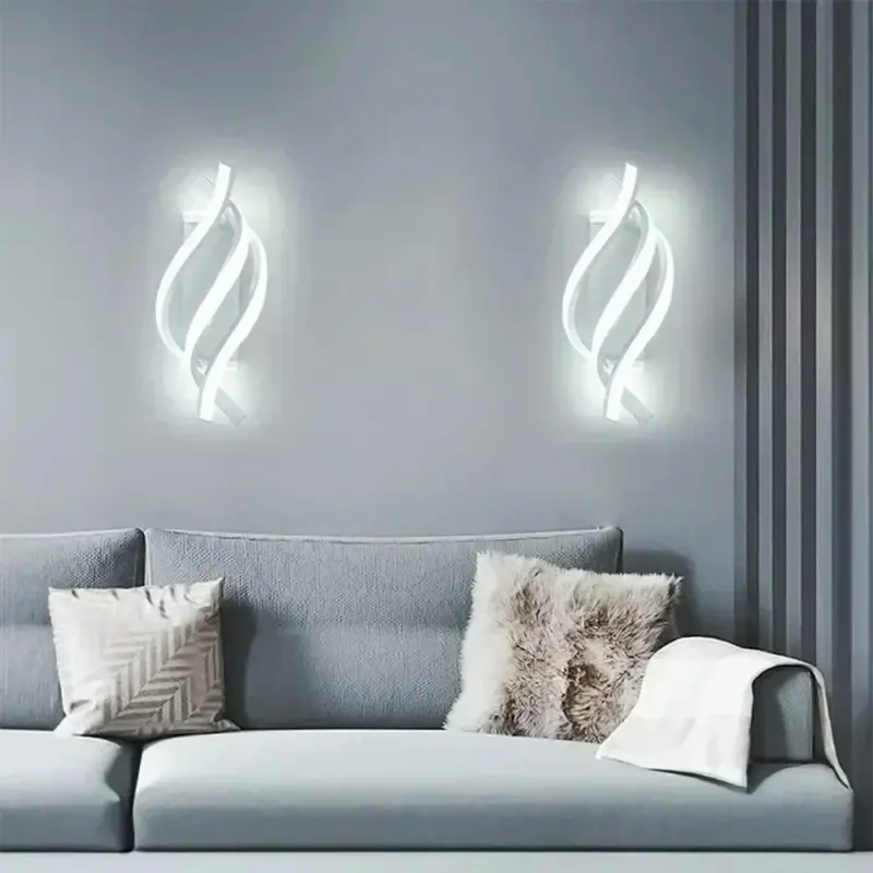 Spiral wandlampe modern design 15W 3000K wohnzimmer gestaltung licht xLumina