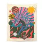 Spiritual psychedelic tapestry wall hanging