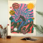 Spiritual psychedelic tapestry wall hanging
