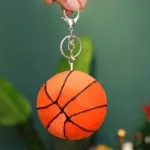 Sporty basketball cushion keyring