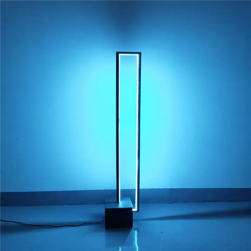Square elegant floor lamp rgb changing n main