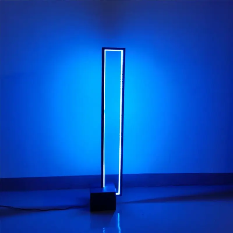 Square elegant floor lamp rgb changing n main