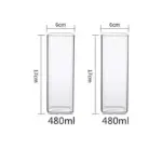 Square heat resistant glass coffee mug sets