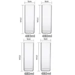 Square heat resistant glass coffee mug sets