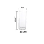 Square heat resistant glass coffee mug sets