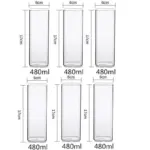 Square heat resistant glass coffee mug sets
