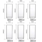 Square heat resistant glass coffee mug sets