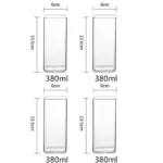 Square heat resistant glass coffee mug sets