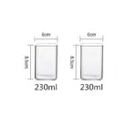 Square heat resistant glass coffee mug sets