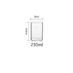 Square heat resistant glass coffee mug sets