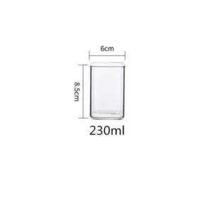 Square Heat Resistant Glass Coffee Mug Sets