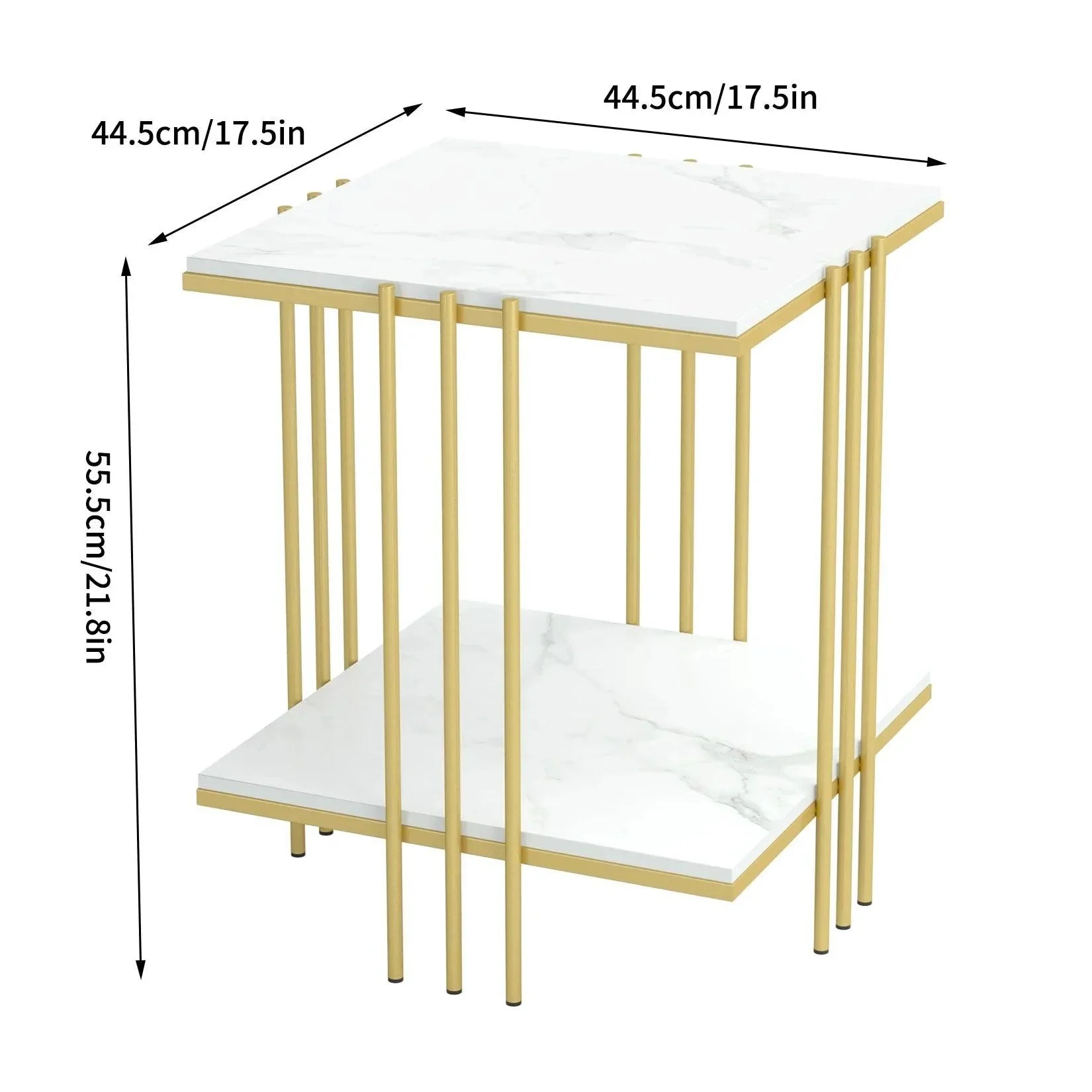 Square Marble Top End Side Table 447973