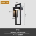 Stainless steel outdoor wall garden ip65 waterproof patio light