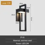 Stainless steel outdoor wall garden ip65 waterproof patio light