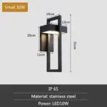 Stainless steel outdoor wall garden ip65 waterproof patio light