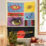 Starry sky psychedelic tapestry wall hanging