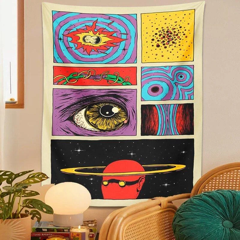 Starry Sky Psychedelic Tapestry Wall Hanging 582065