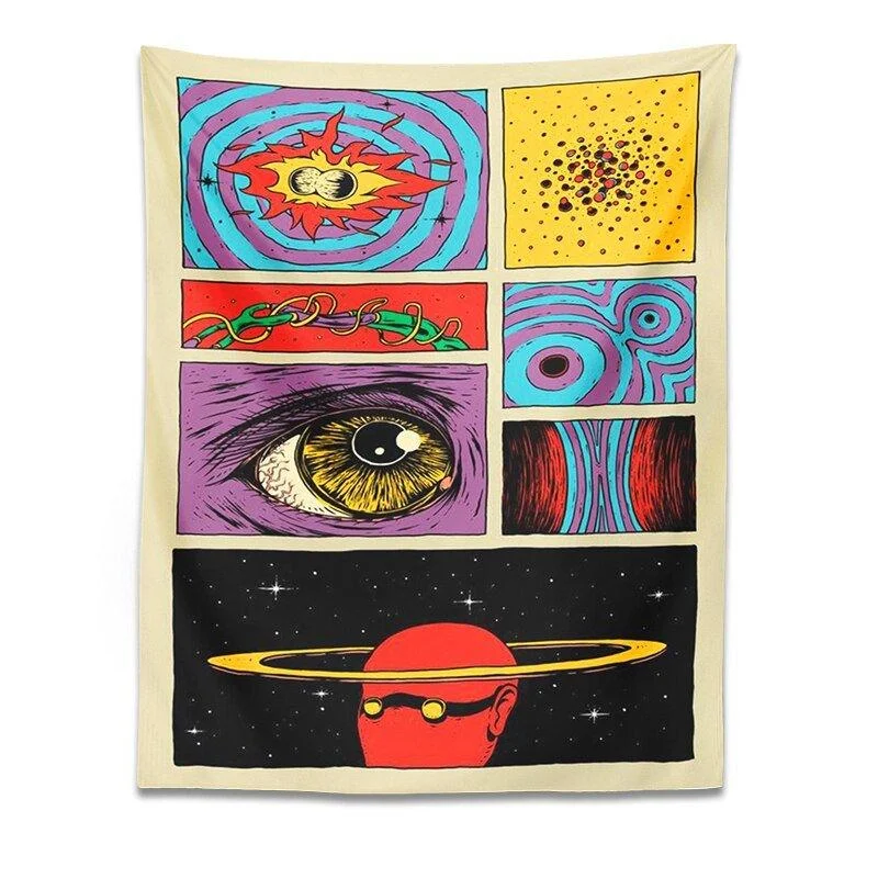 Starry Sky Psychedelic Tapestry Wall Hanging 653627