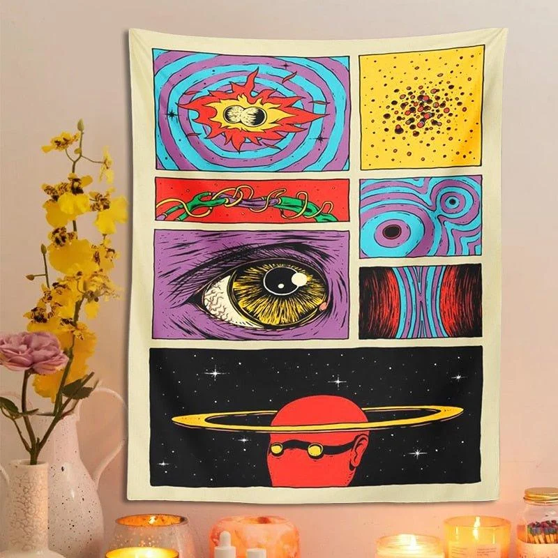 Starry Sky Psychedelic Tapestry Wall Hanging 745764