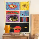 Starry sky psychedelic tapestry wall hanging