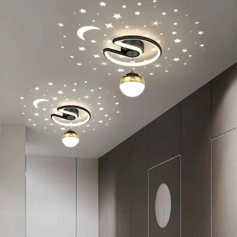 Stellaraura led deckenleuchte modern design dimmbar schwarz weiss gold xlumina