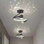 Stellaraura led deckenleuchte modern design dimmbar schwarz weiss gold xlumina