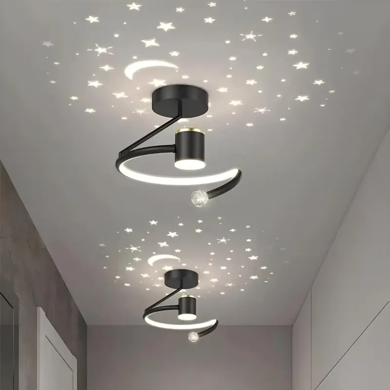 Stellaraura led deckenleuchte modern design dimmbar schwarz weiss gold xlumina