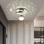 Stellaraura led deckenleuchte modern design dimmbar schwarz weiss gold xlumina