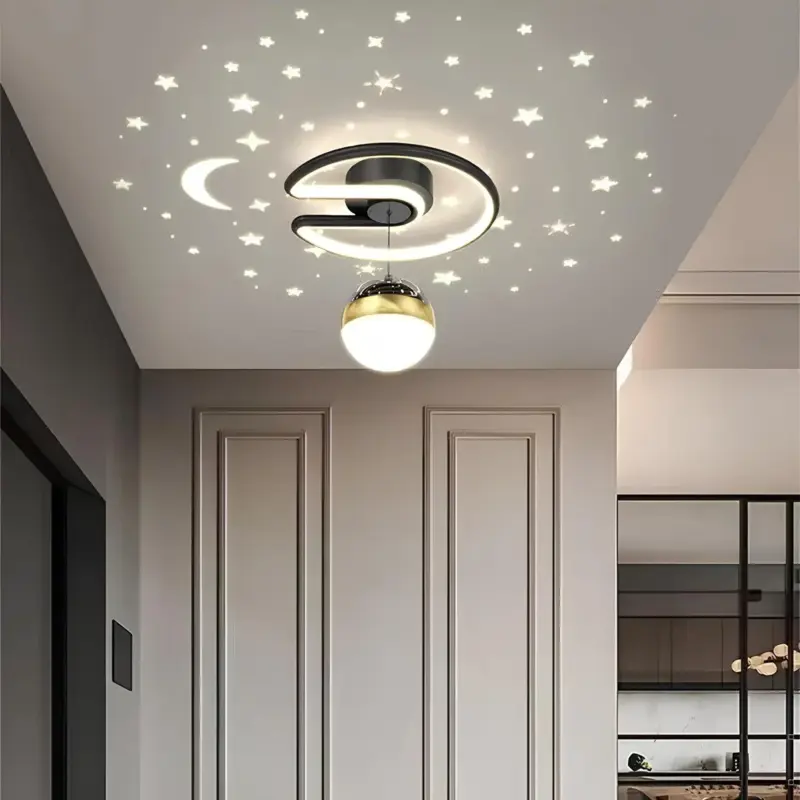 Stellaraura led deckenleuchte modern design dimmbar schwarz weiss gold xlumina