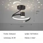 Stellaraura led deckenleuchte modern design dimmbar schwarz weiss gold xlumina