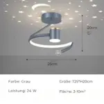 Stellaraura led deckenleuchte modern design dimmbar schwarz weiss gold xlumina