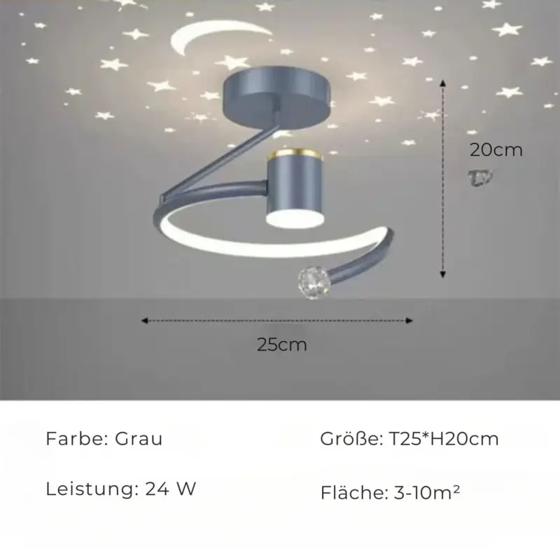 Stellaraura led deckenleuchte modern design dimmbar schwarz weiss gold xlumina