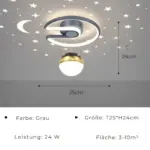 Stellaraura led deckenleuchte modern design dimmbar schwarz weiss gold xlumina