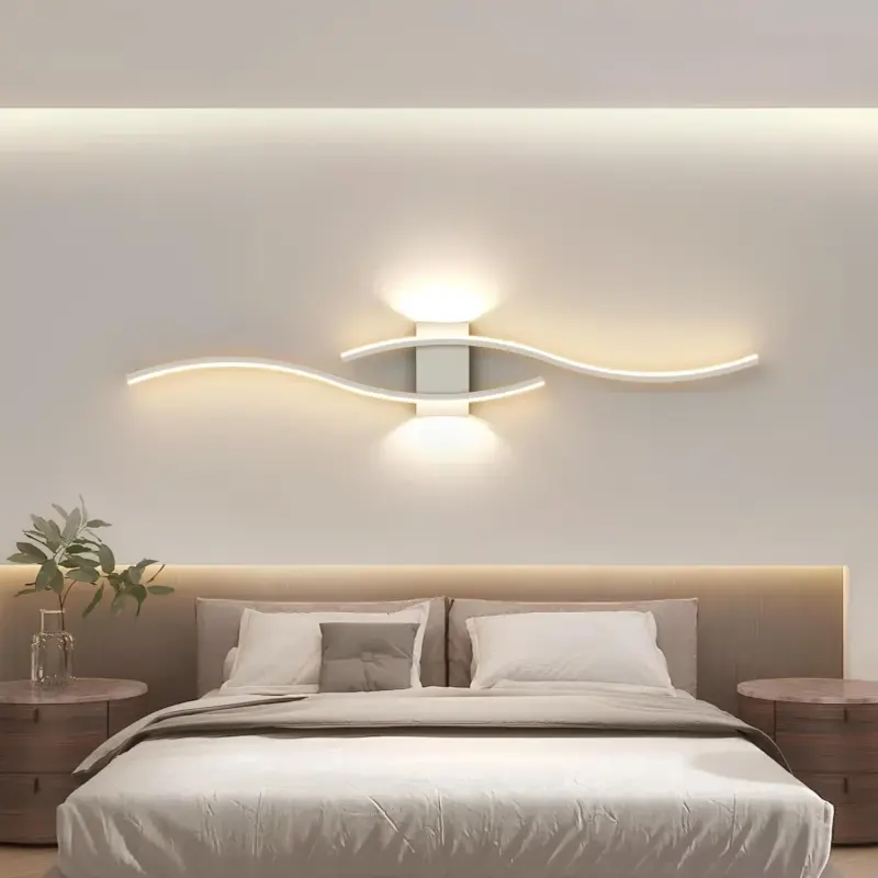Stretchshine led wandleuchte modern dimmbar minimalistisch weiss schwarz 57cm xlumina