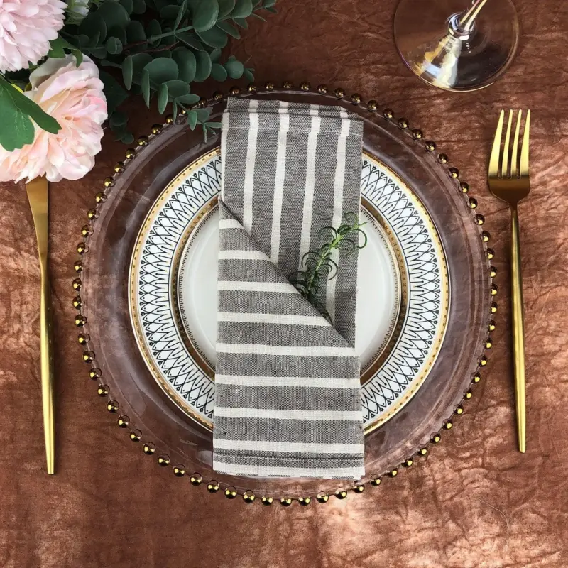 Striped cloth napkins 12pk