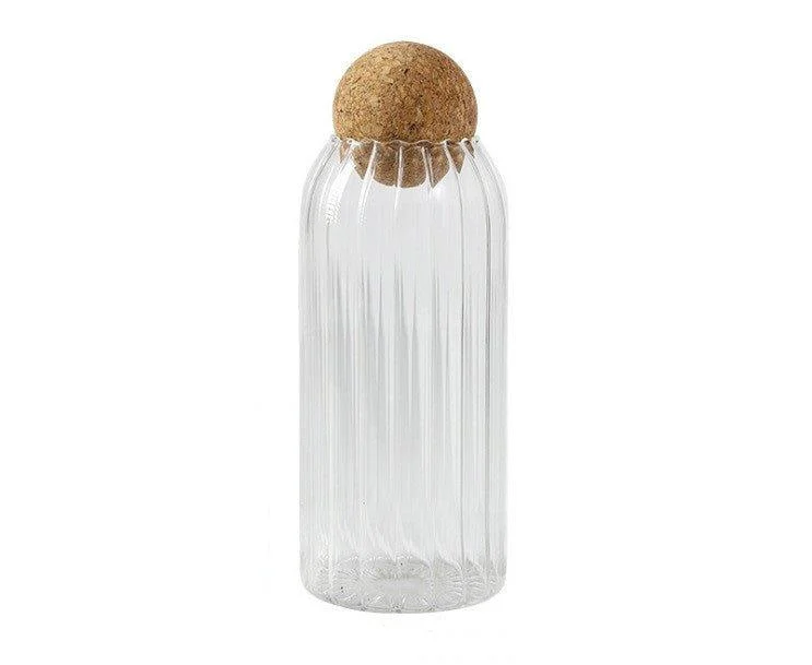 Striped Cork Sealed Glass Jarskitchenliving Simply House 303140