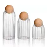 Striped cork sealed glass jarskitchenliving simply house