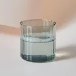 Striped glass cups