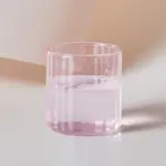 Striped glass cups
