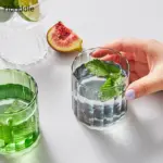 Striped glass cups