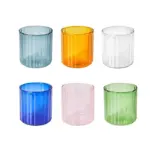 Striped glass cups