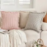Striped jacquard cushion cover