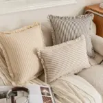 Striped jacquard cushion cover