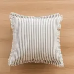 Striped jacquard cushion cover